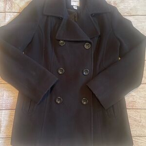 Croft and Barrow Stylish Black Peacoat